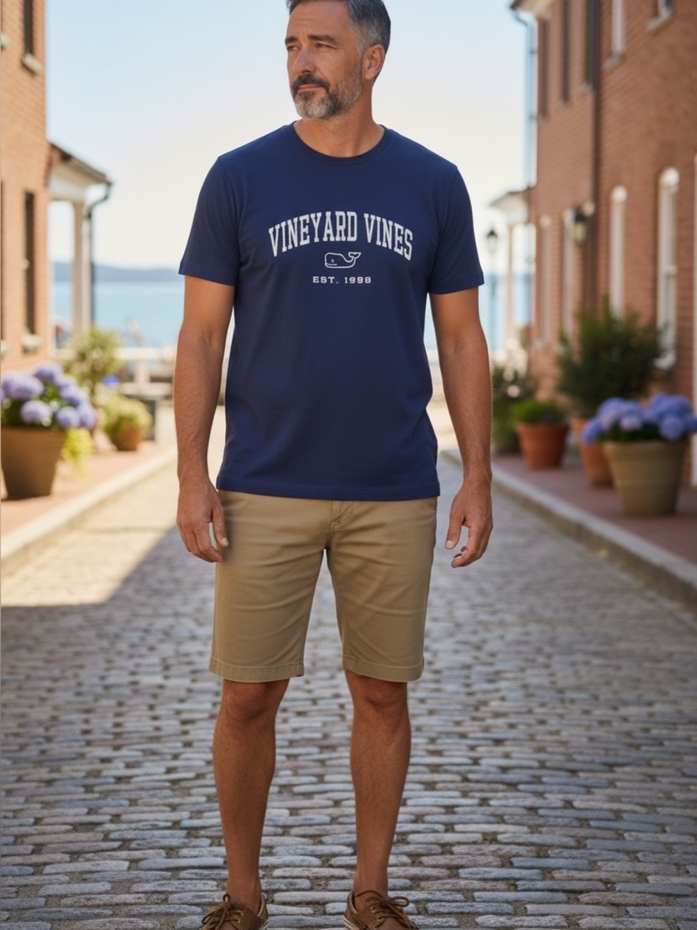 🐳 Vineyard Vines Men’s Tee Heritage Logo T-Shirt Deep Bay Navy Blue XL  L